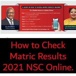 How to Check Matric Results 2021 NSC Online.