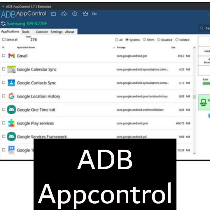 ADB Appcontrol tool