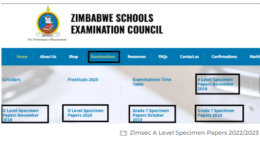 Zimsec A Level Specimen Papers 2022/2023