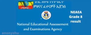 NEAEA Grade 8 result Ethiopia