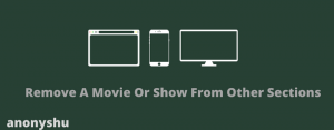 Remove A Movie Or Show From Other Sections